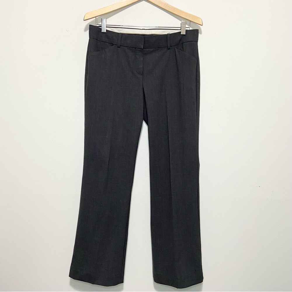 Theory Gray Mid Rise Straight Leg Trouser Pants